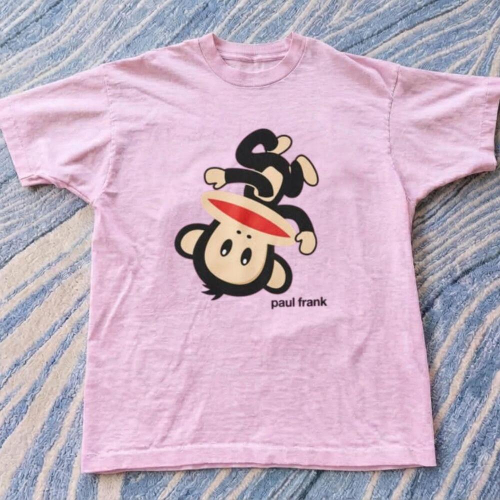 Paul Frank Julius Monkey Upside Down Pink Tee